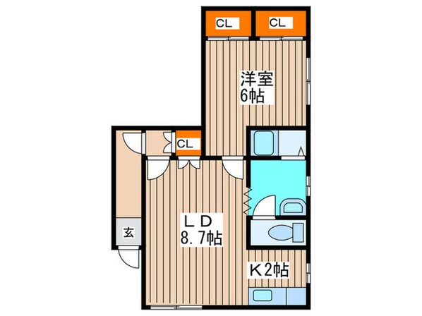 北6西25戸建（1階）の物件間取画像